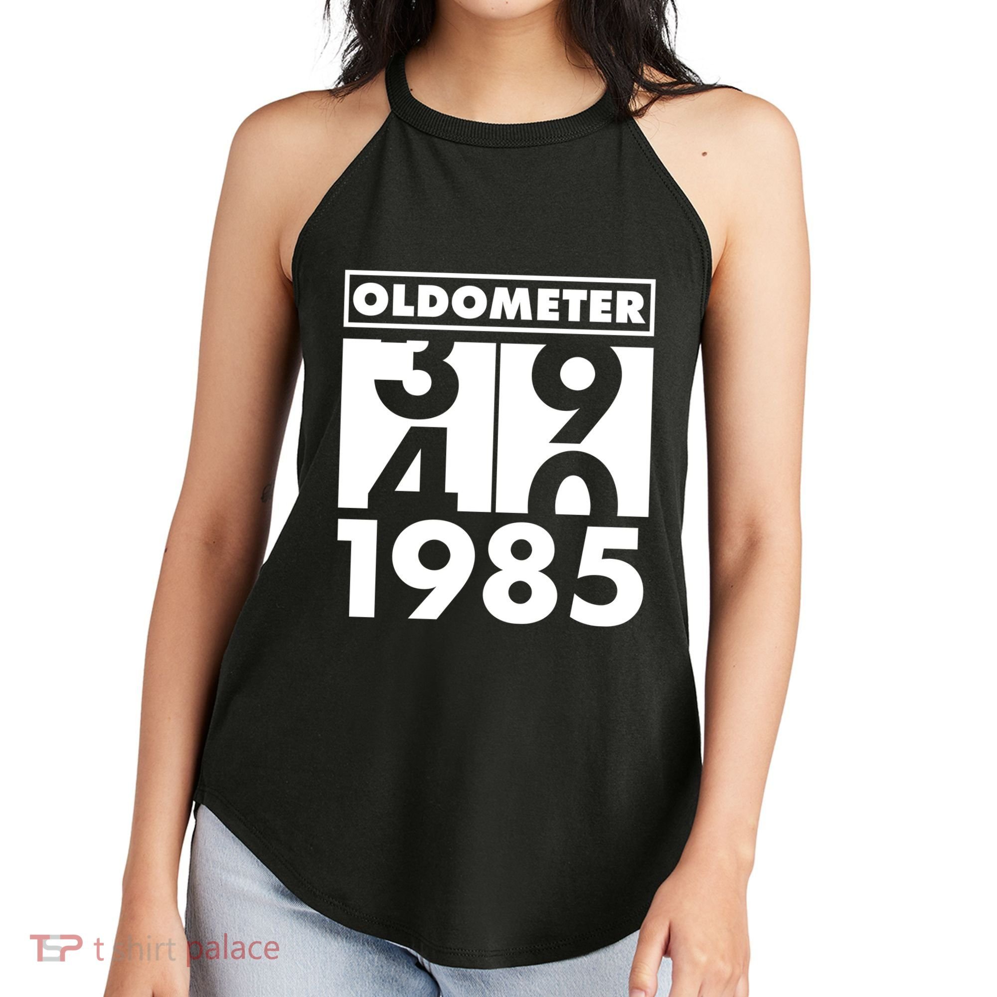 Funny Oldometer Made In 1985 40th Birthday Women's Perfect Tri Rocker Tank