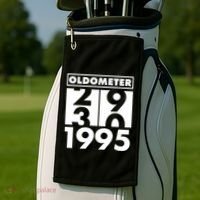 Funny Oldometer Made In 1995 30th Birthday Golf Towel thumb 2