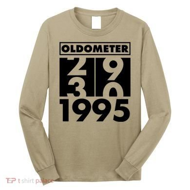 Funny Oldometer Made In 1995 30th Birthday Long Sleeve Shirt