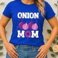 Funny Onion Mom Fruit Vegetable Mothers' Day Gardener Lover Great Gift Women's T-Shirt thumb 2