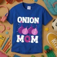 Funny Onion Mom Fruit Vegetable Mothers' Day Gardener Lover Great Gift Kids T-Shirt thumb 3