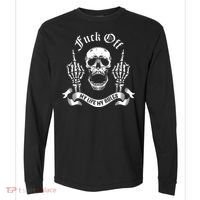 Fuck Off My Life Rules Skull Finger Comfort Colors Heavyweight Long Sleeve T-Shirt thumb 0