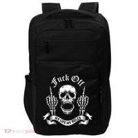 Fuck Off My Life Rules Skull Finger Impact Tech Backpack thumb 0