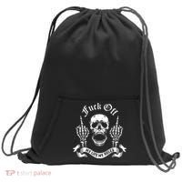 Fuck Off My Life Rules Skull Finger Sweatshirt Cinch Pack Bag thumb 0