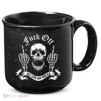 Fuck Off My Life Rules Skull Finger 15oz Campfire Ceramic Mug thumb 0
