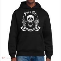 Fuck Off My Life Rules Skull Finger District V.I.T. Heavyweight Hoodie thumb 0