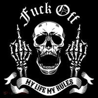 Fuck Off My Life Rules Skull Finger Women's Hoodie thumb 2