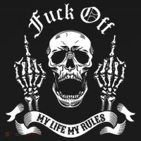 Fuck Off My Life Rules Skull Finger Women's Perfect Tri Rocker Tank thumb 4