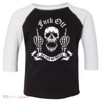 Fuck Off My Life Rules Skull Finger Toddler Fine Jersey T-Shirt thumb 0