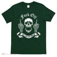 Fuck Off My Life Rules Skull Finger T-Shirt thumb 0