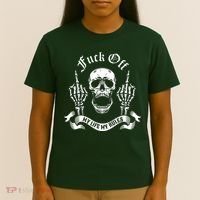Fuck Off My Life Rules Skull Finger T-Shirt thumb 4