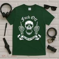 Fuck Off My Life Rules Skull Finger T-Shirt thumb 5