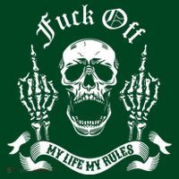Fuck Off My Life Rules Skull Finger Mousepad thumb 1