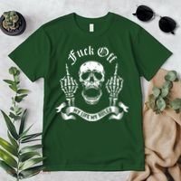 Fuck Off My Life Rules Skull Finger Premium T-Shirt thumb 2
