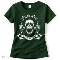 Fuck Off My Life Rules Skull Finger Women's T-Shirt thumb 0