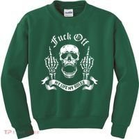 Fuck Off My Life Rules Skull Finger Kids Sweatshirt thumb 0