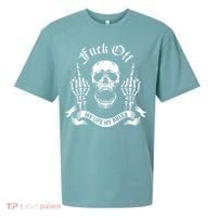 Fuck Off My Life Rules Skull Finger Sueded Cloud Jersey T-Shirt thumb 0