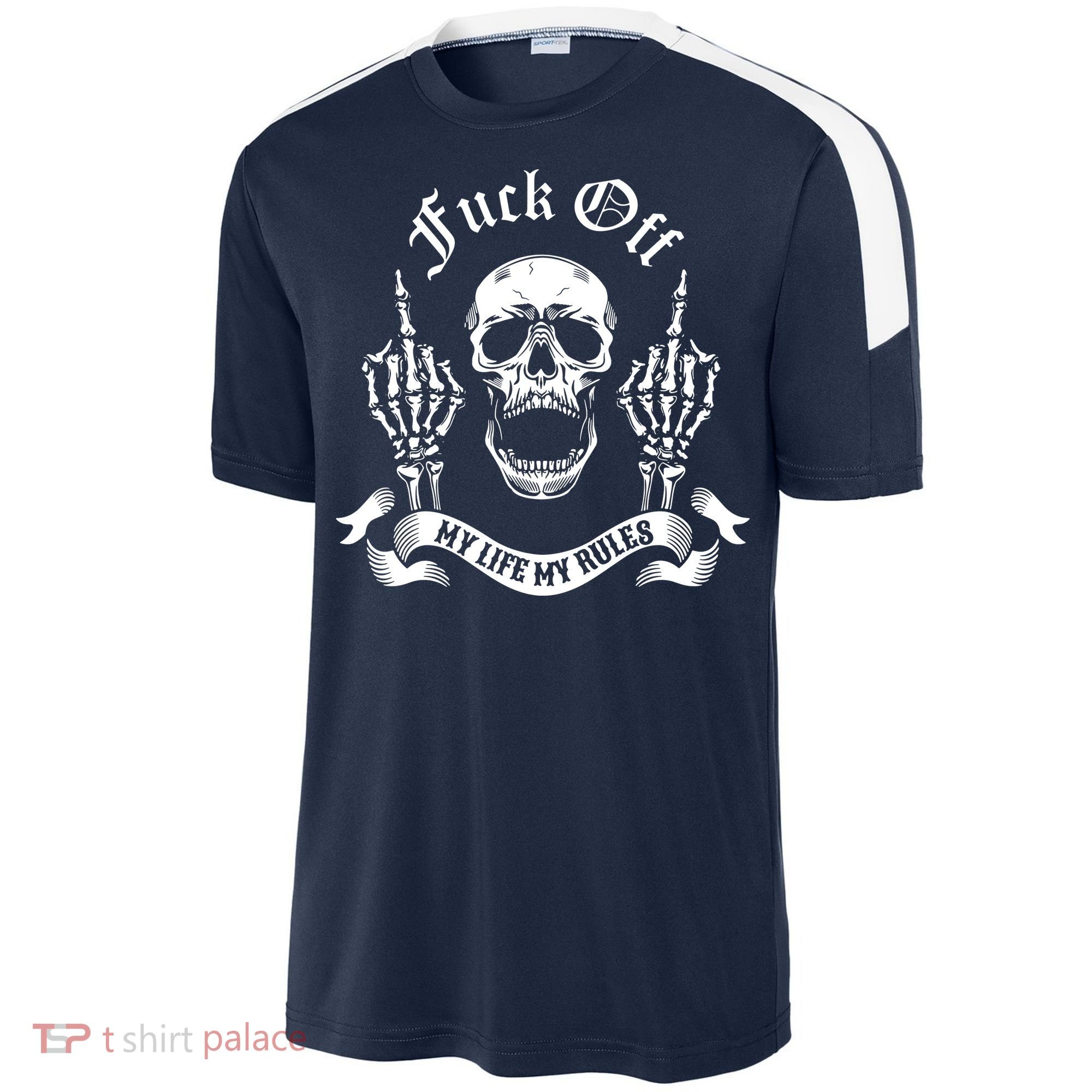 Fuck Off My Life Rules Skull Finger Soccer Jersey