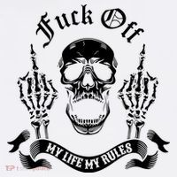Fuck Off My Life Rules Skull Finger Comfort Colors Garment-Dyed Hooded Sweatshirt thumb 2