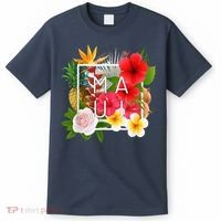 Flowers of Maui Word Art - Hawaiian Island Souvenir T-Shirt thumb 0
