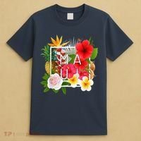 Flowers of Maui Word Art - Hawaiian Island Souvenir T-Shirt thumb 4