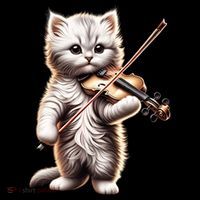 Funny Orchestra Musician Violinist Cute Cat Playing Violin Coffee Mug thumb 5