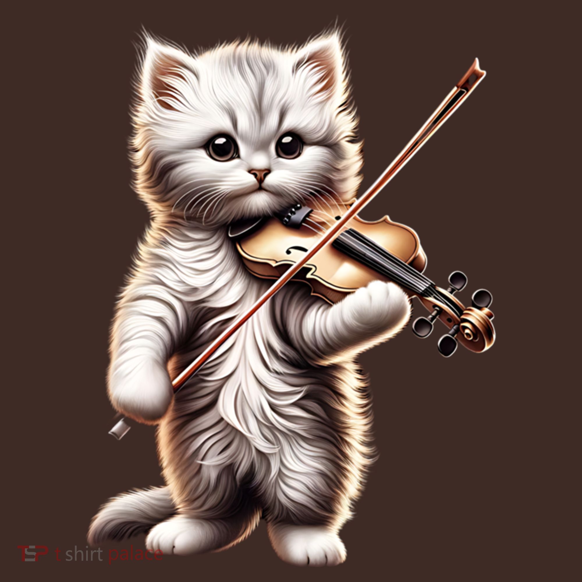 Funny Orchestra Musician Violinist Cute Cat Playing Violin Beanie