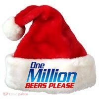 Funny One Million Beers Please Beer Enthusiast Drinking Santa Hat thumb 0