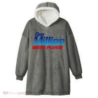 Funny One Million Beers Please Beer Enthusiast Drinking Hooded Wearable Blanket thumb 0