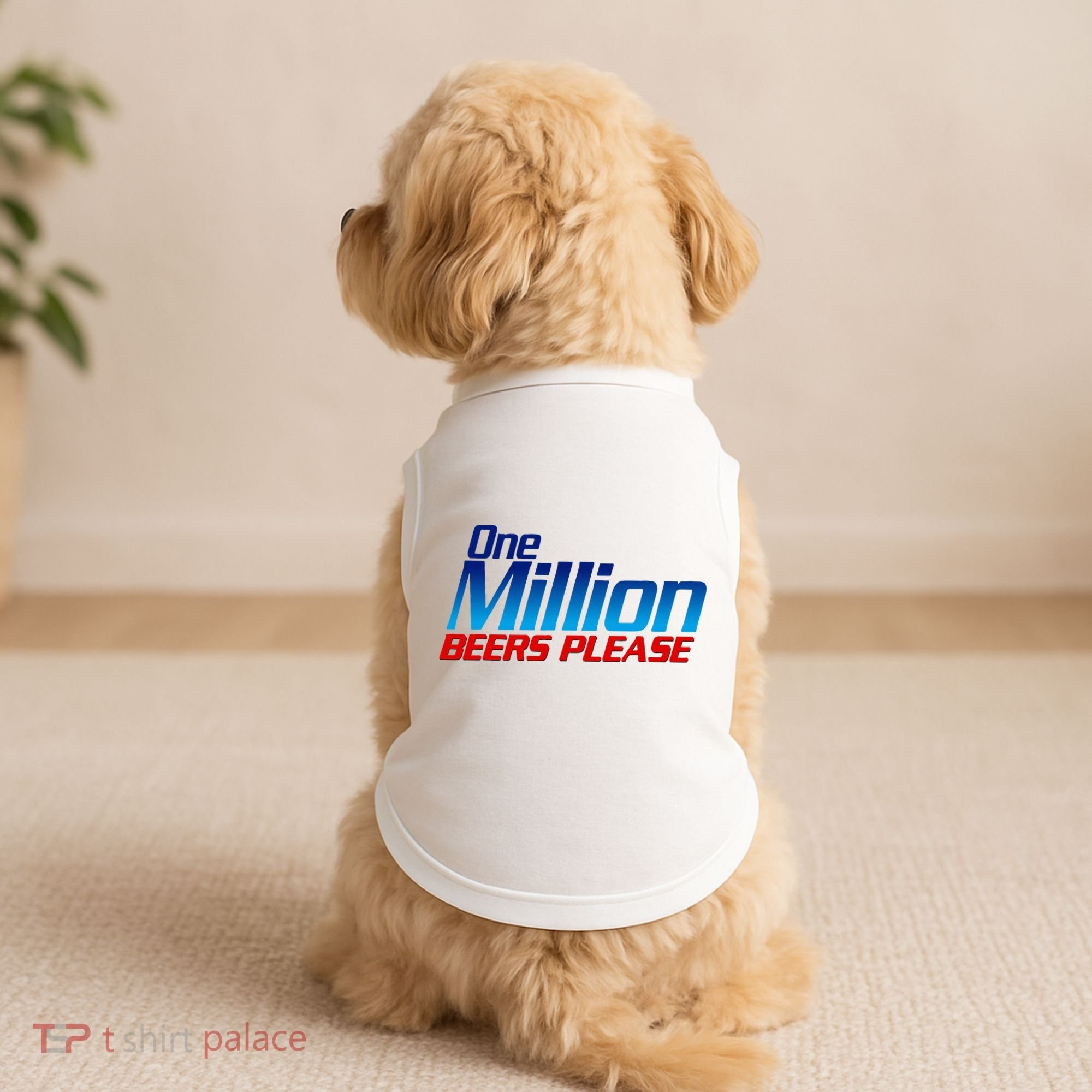 Funny One Million Beers Please Beer Enthusiast Drinking Doggie Tank