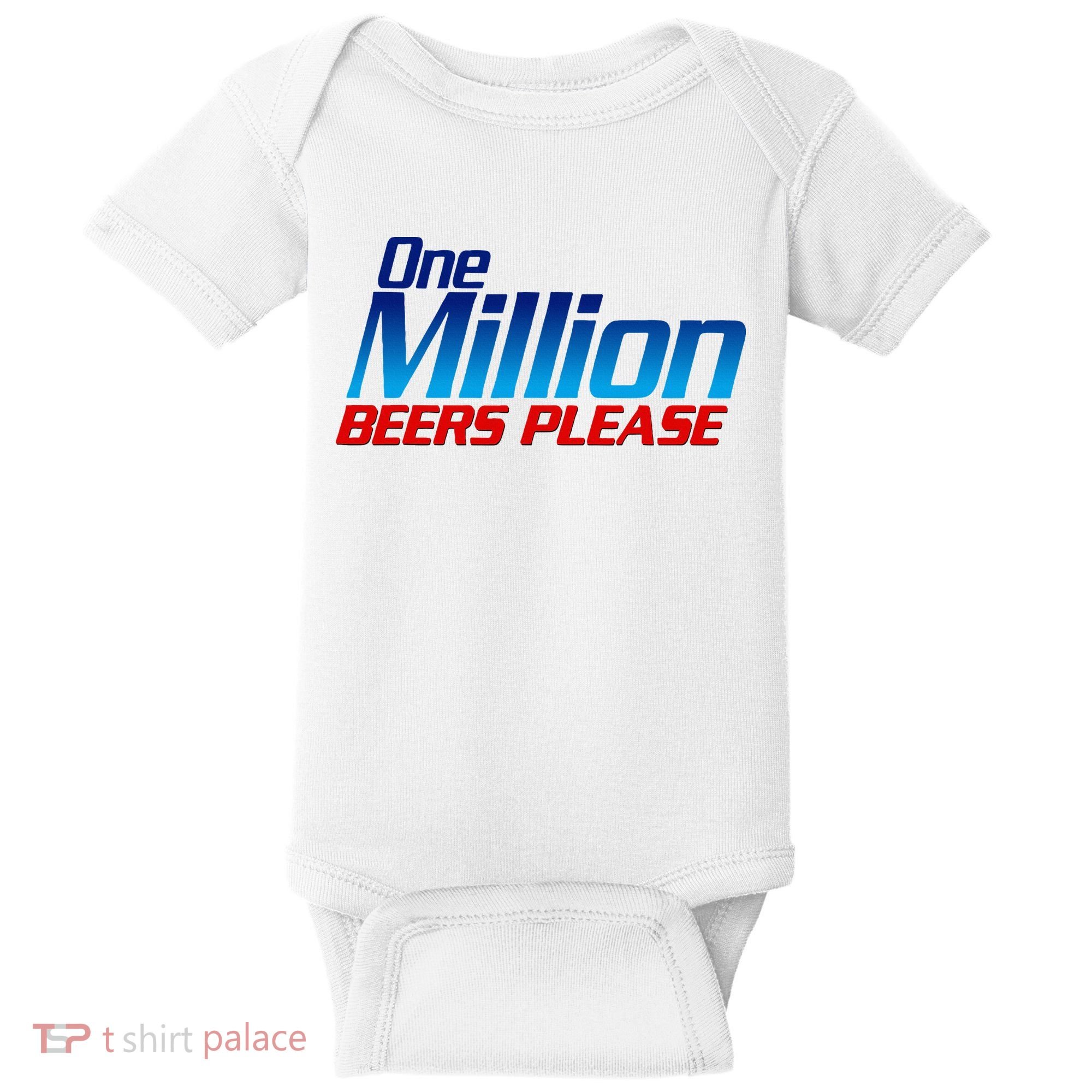 Funny One Million Beers Please Beer Enthusiast Drinking Baby Bodysuit