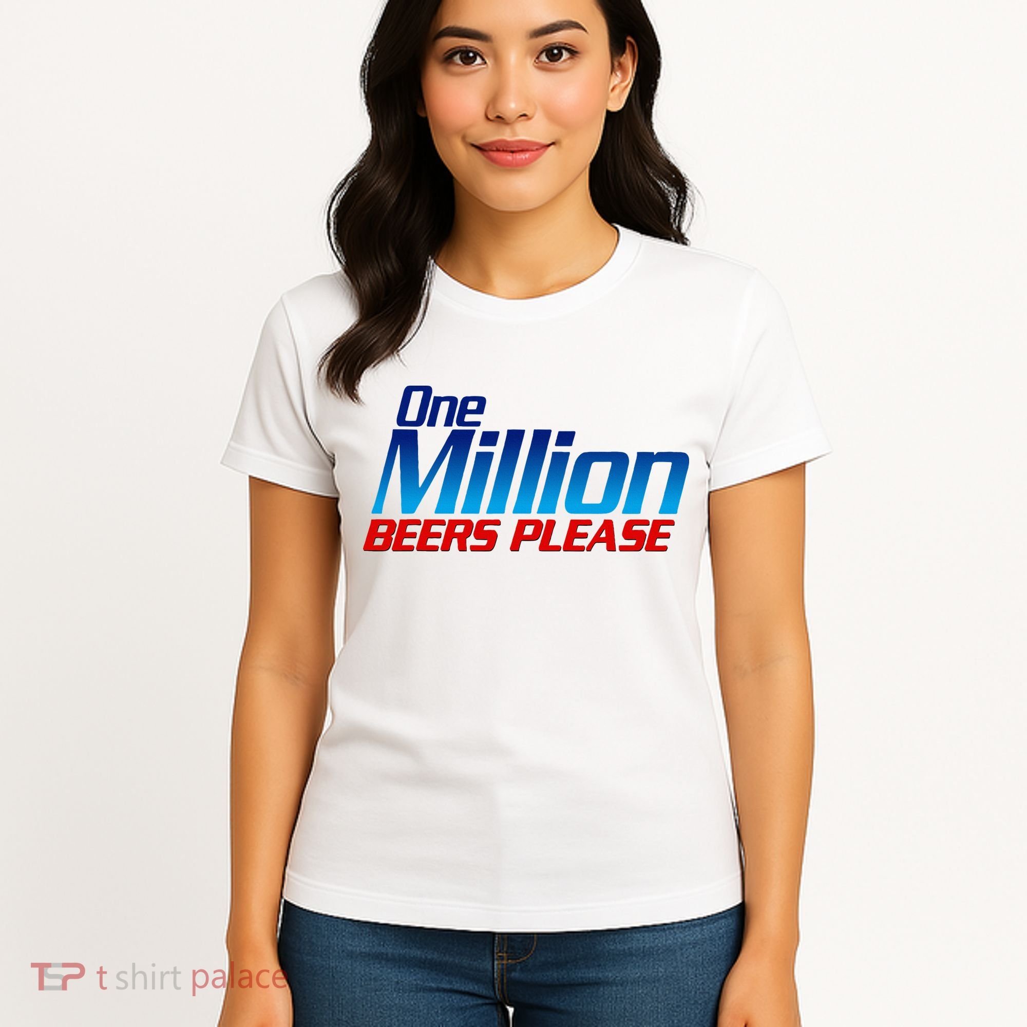 Funny One Million Beers Please Beer Enthusiast Drinking Women's T-Shirt