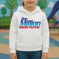 Funny One Million Beers Please Beer Enthusiast Drinking Kids Hoodie thumb 3