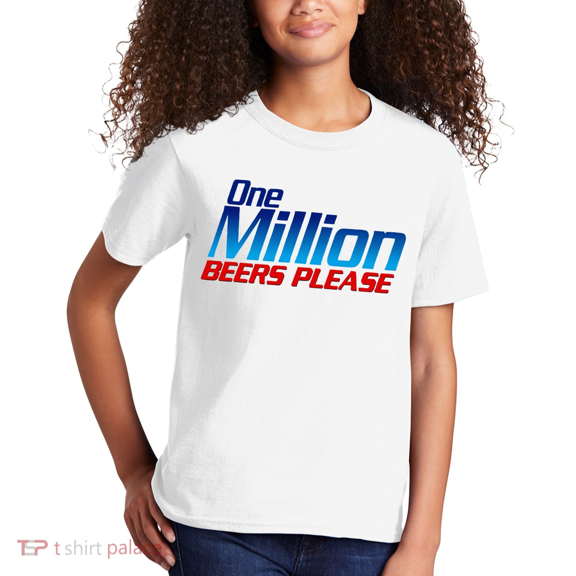 Funny One Million Beers Please Beer Enthusiast Drinking Kids T-Shirt