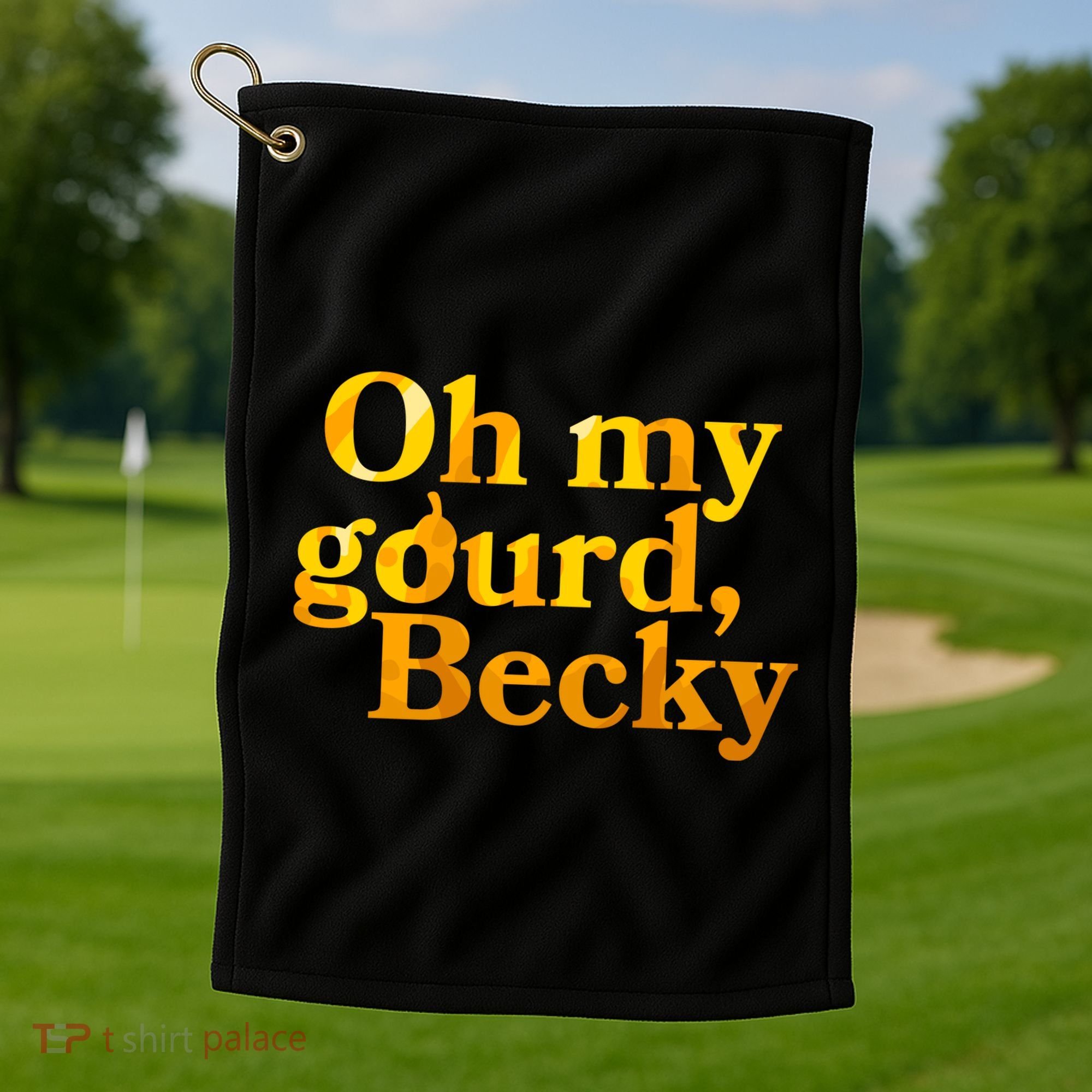 Funny Oh My Gourd Becky Golf Towel
