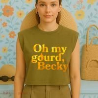 Funny Oh My Gourd Becky Garment-Dyed Women's Muscle Tee thumb 4