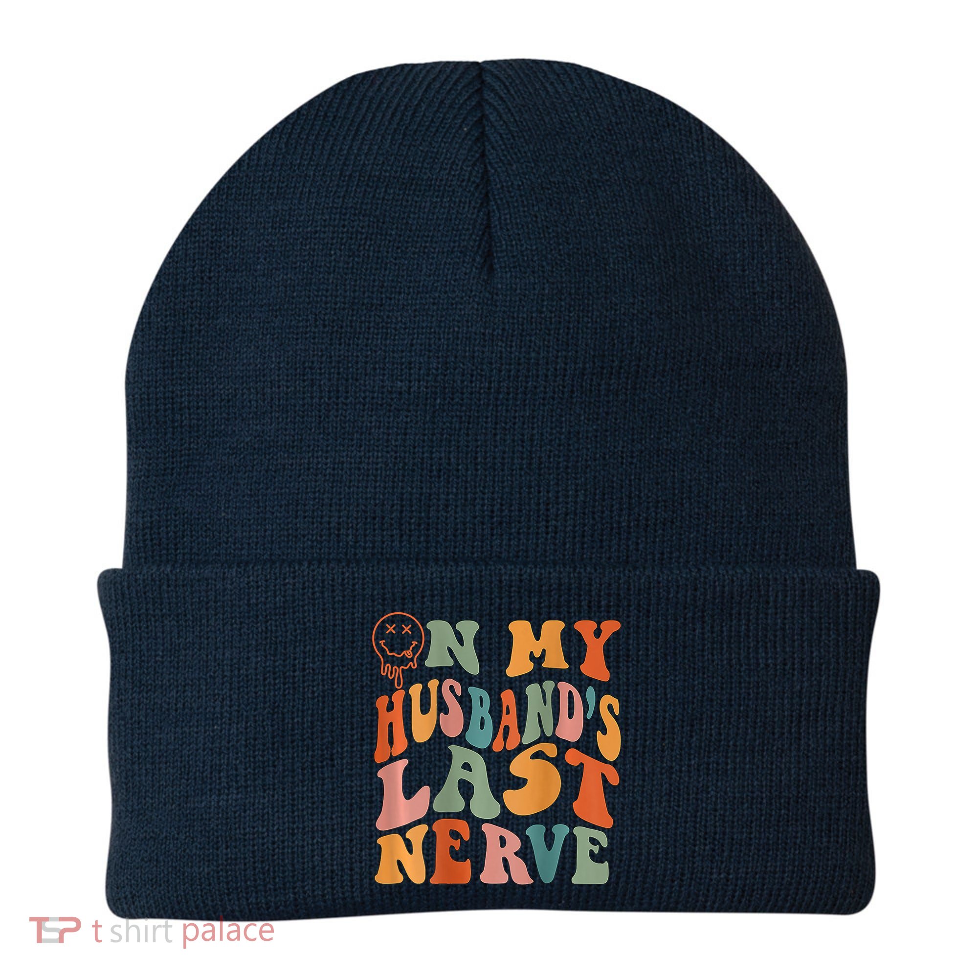 Funny On My Husband's Last Nerve Groovy Beanie