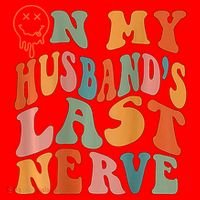 Funny On My Husband's Last Nerve Groovy Santa Hat thumb 1