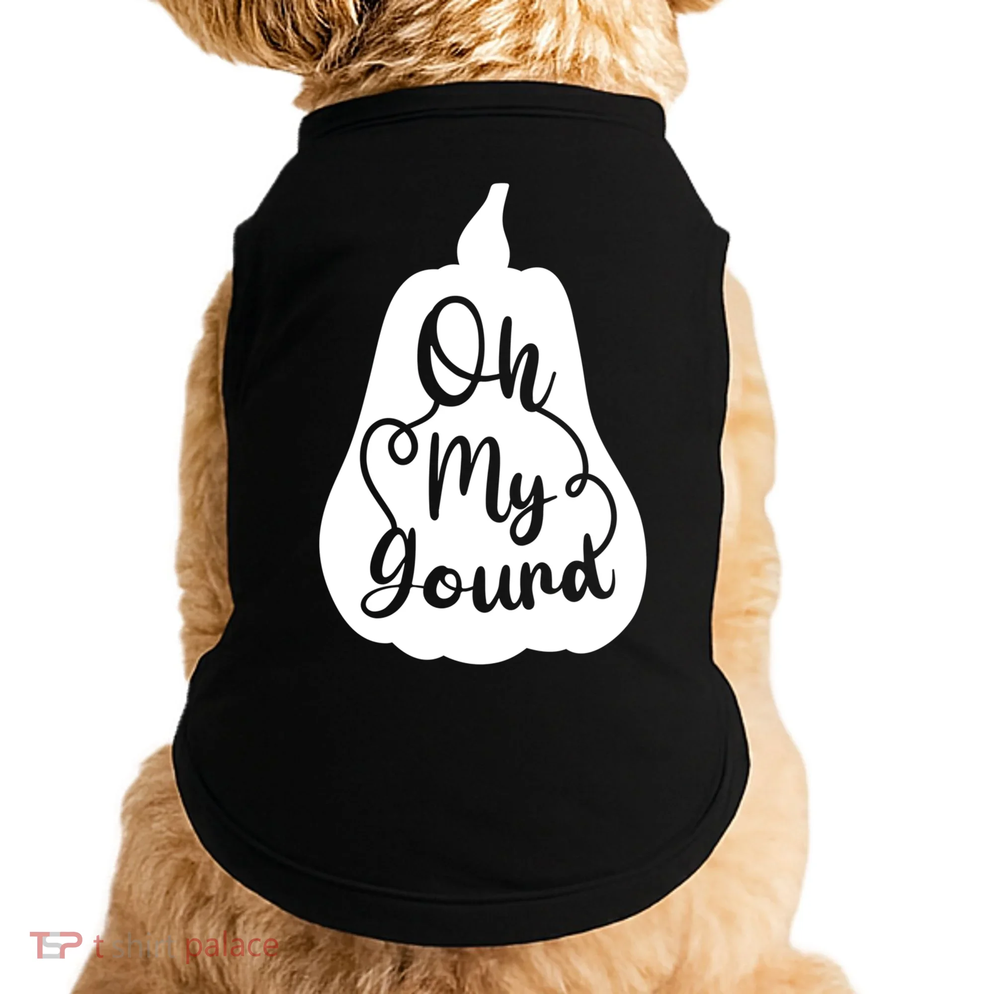Funny Oh My Gourd Thanksgiving Fall Gift Doggie Tank