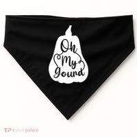Funny Oh My Gourd Thanksgiving Fall Gift USA-Made Doggie Bandana thumb 0
