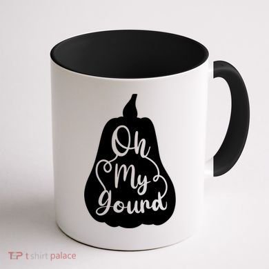 Funny Oh My Gourd Thanksgiving Fall Gift Coffee Mug back