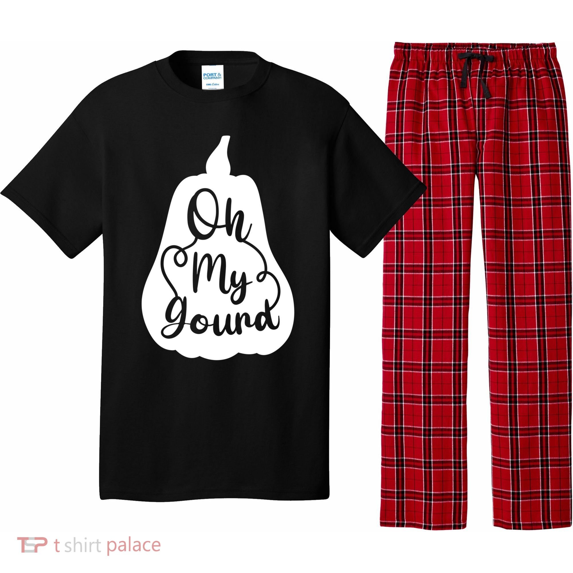 Funny Oh My Gourd Thanksgiving Fall Gift Pajama Set
