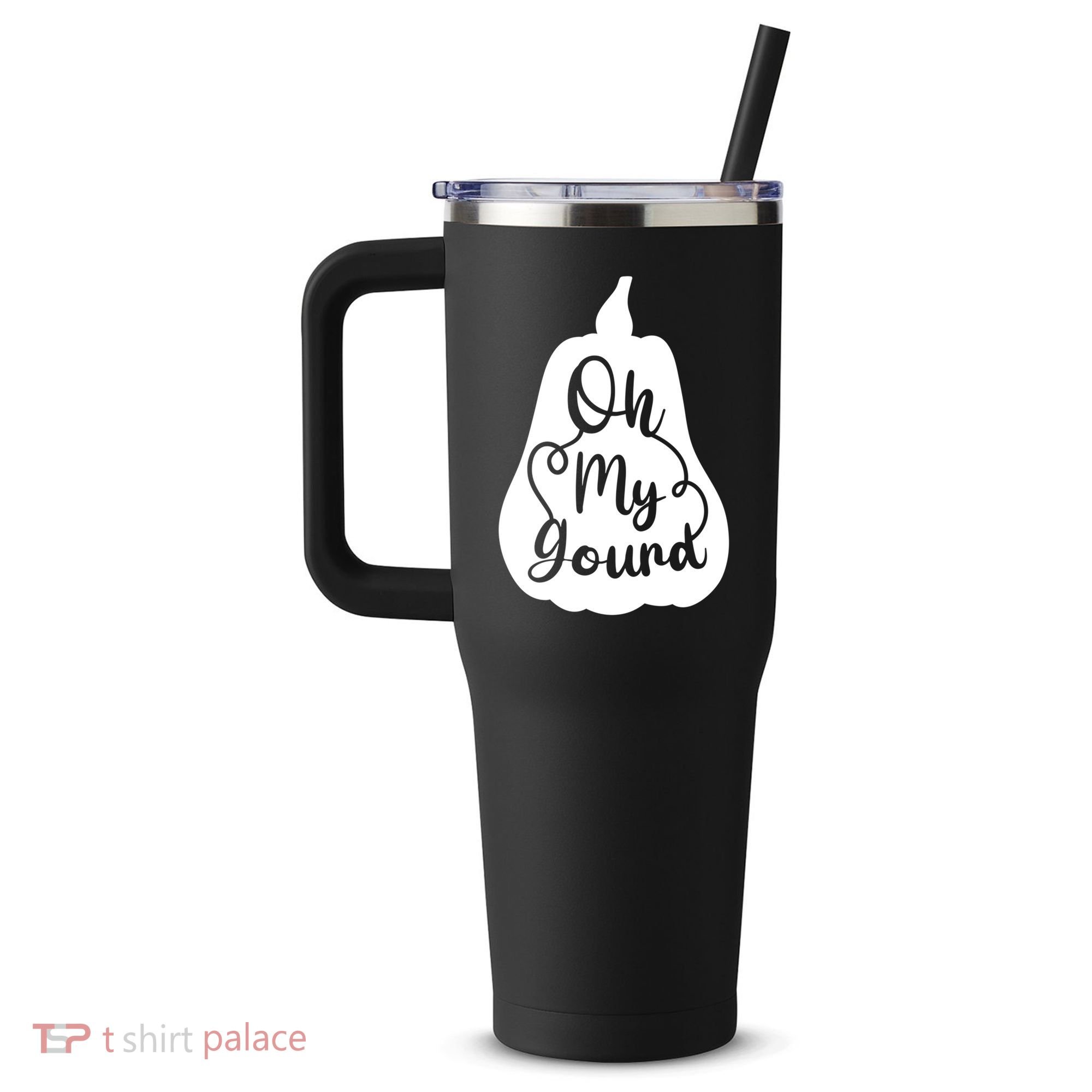 Funny Oh My Gourd Thanksgiving Fall Gift 40oz Vacuum Insulated Stainless Steel Travel Tumbler