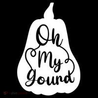 Funny Oh My Gourd Thanksgiving Fall Gift Ornament thumb 1