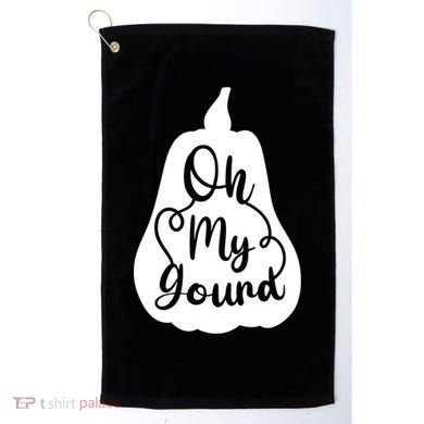 Funny Oh My Gourd Thanksgiving Fall Gift Golf Towel