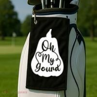 Funny Oh My Gourd Thanksgiving Fall Gift Golf Towel thumb 2