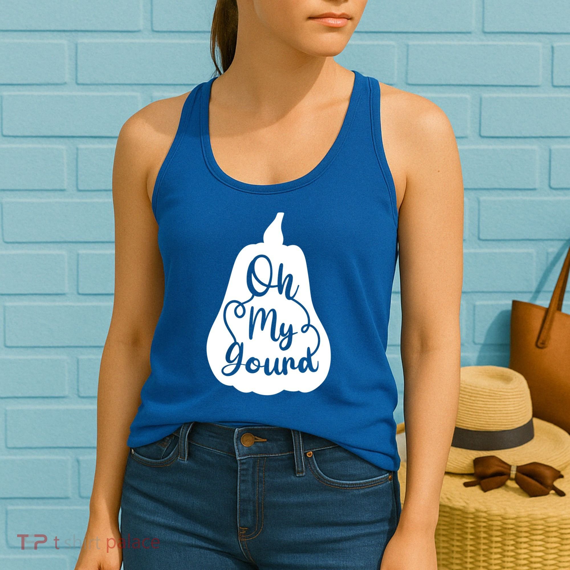 Funny Oh My Gourd Thanksgiving Fall Gift Women's Tank Top