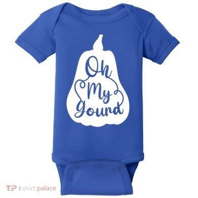 Funny Oh My Gourd Thanksgiving Fall Gift Baby Bodysuit