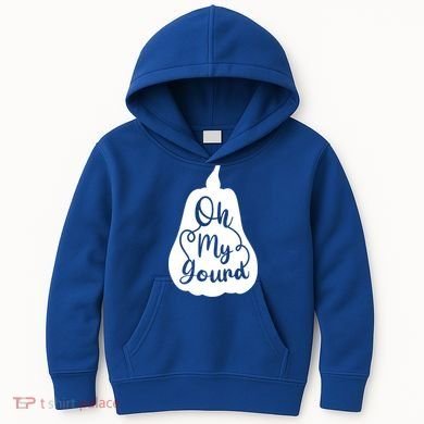 Funny Oh My Gourd Thanksgiving Fall Gift Kids Hoodie
