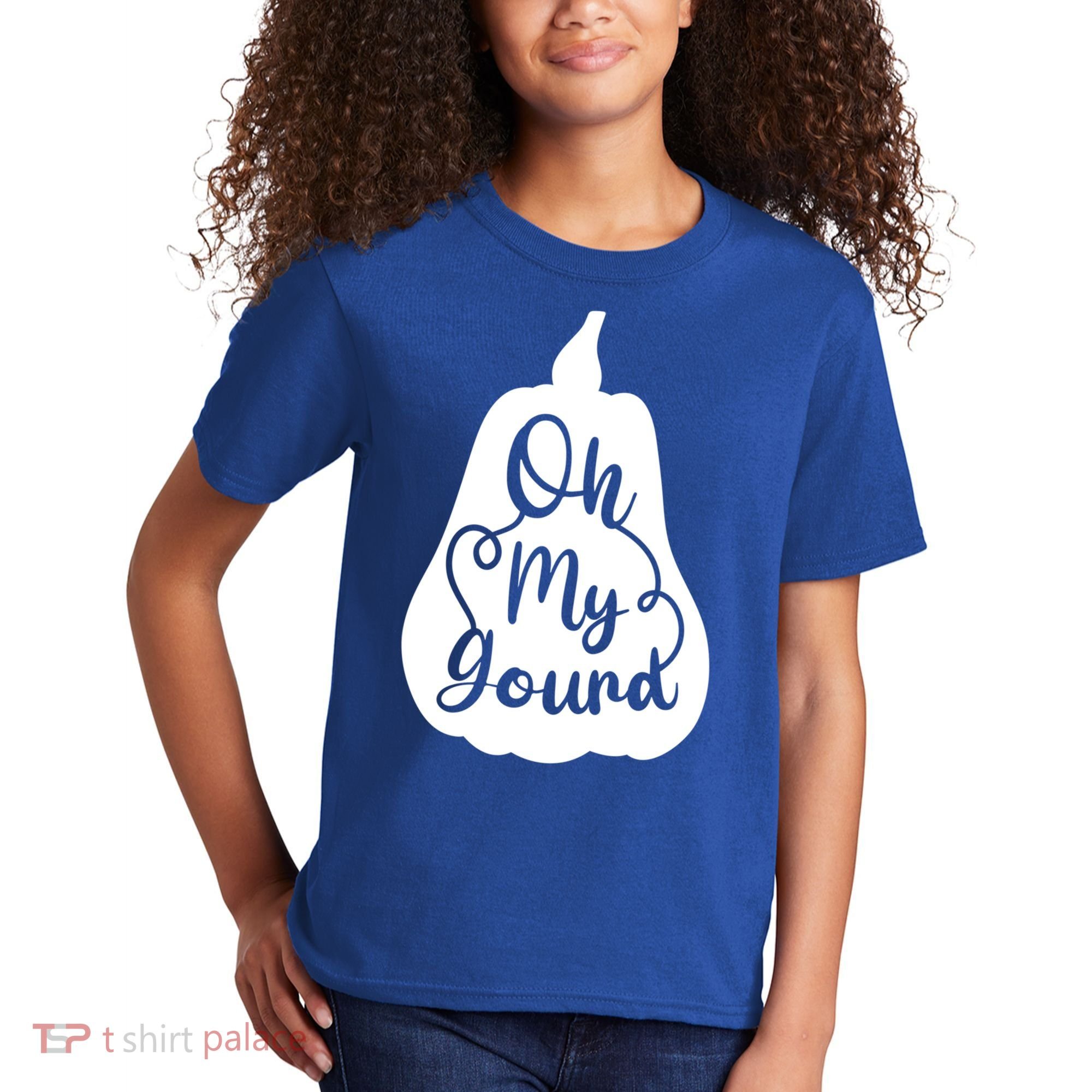 Funny Oh My Gourd Thanksgiving Fall Gift Kids T-Shirt